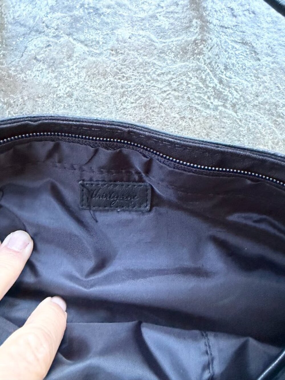 Thirty-One Convertible Skirt Purse Gray Denim Hobo Bag Interchangeable Shell - Picture 5 of 7